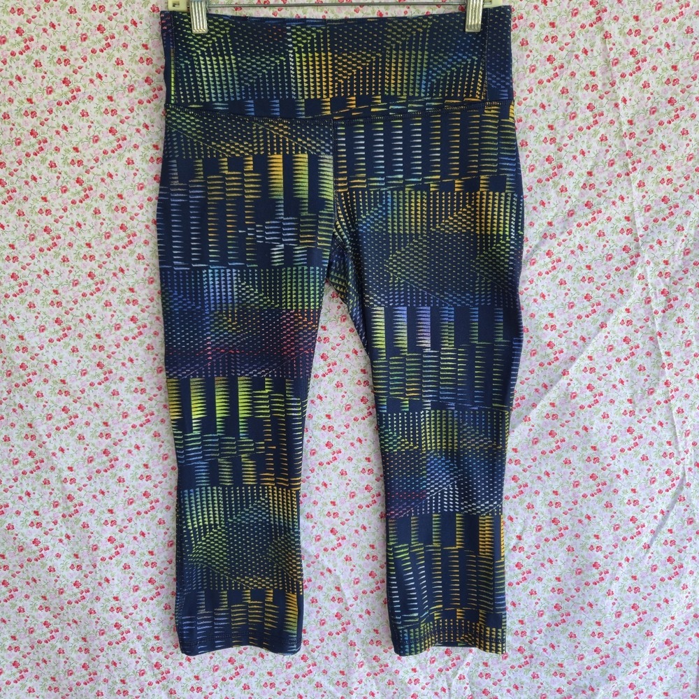 Patagonia Worn Wear Women's Centered Crop Leggings Size‎ M Purple Blue